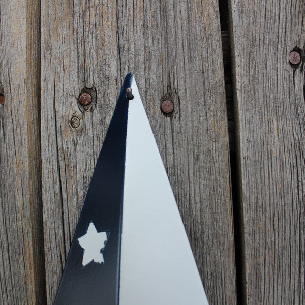 12",24",36" BLUE & WHITE STAR 5 POINT METAL STAR OF DAVID WESTERN HOME DECOR HANDMADE #EH12665
