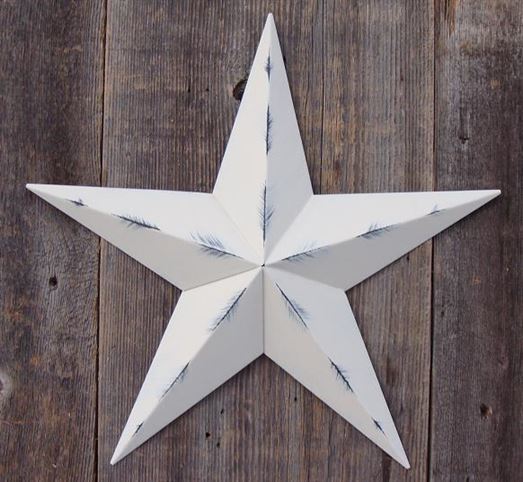 #EH10412 RUSTIC BARN STAR 10",16"24" DISTRESSED METAL WALL ART MULTI COLOR WESTERN HOME DECOR HANDMADE