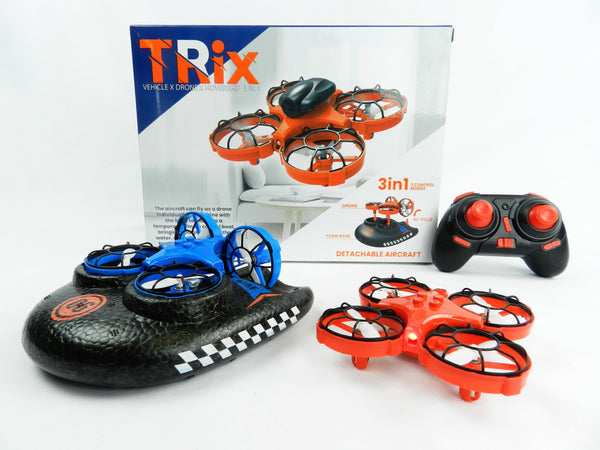 #K3 HOVERCRAFT 6" X 5" ALL 3-IN-1 DRONE HOVERCRAFTWESTERN RC TOYS USA NEW