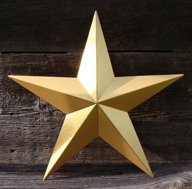 #EH10410 BARN STAR 6",7" METAL WALL ART MULTI COLOR WESTERN HOME DECOR HANDMADE