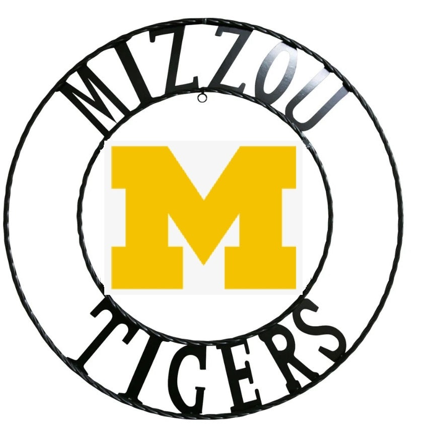 12", 18", 24", 32" MISSOURI TIGERS CUSTOM METAL VINTAGE CRAFT TEAM SIGN HANDMADE