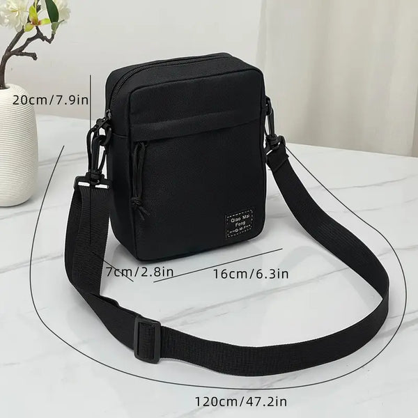 #EH11384 BLACK 7.9" RUGGED NYLON POUCH BAG MEGA EXTRA LARGE VERTICAL ZIPPER CLOSURE, BELT LOOP HOLSTER CELL PHONE TABLET CASE UNIVERSAL OVERSIZE