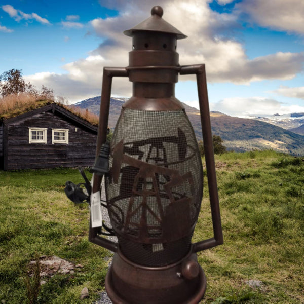 OIL DERRICK METAL ART ELECTRIC LANTERN LAMP WESTERN HOME WALL DECOR NEW LIGHTING #EH12733