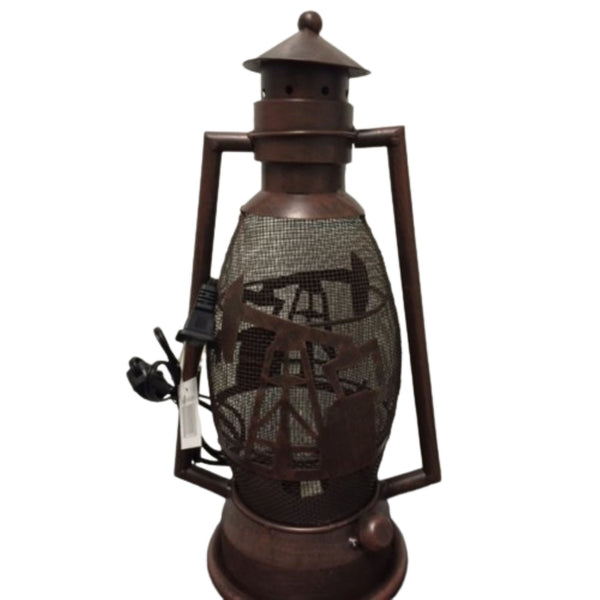 OIL DERRICK METAL ART ELECTRIC LANTERN LAMP WESTERN HOME WALL DECOR NEW LIGHTING #EH12733