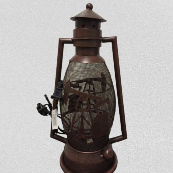OIL DERRICK METAL ART ELECTRIC LANTERN LAMP WESTERN HOME WALL DECOR NEW LIGHTING #EH12733