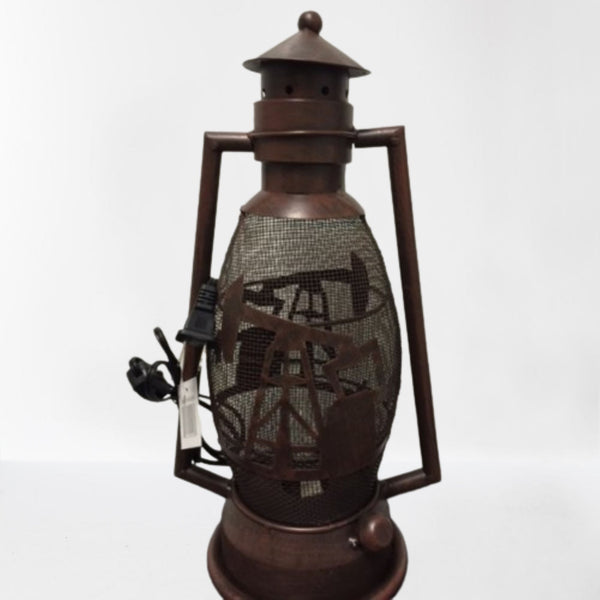 OIL DERRICK METAL ART ELECTRIC LANTERN LAMP WESTERN HOME WALL DECOR NEW LIGHTING #EH12733