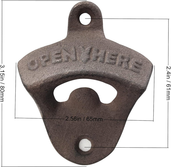 #SI_G124 OPEN HERE BOTTLE OPENER CAST IRON METAL WESTERN HOME DECOR CRAFT