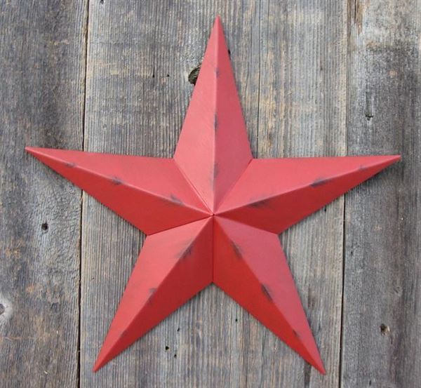 #EH10412 RUSTIC BARN STAR 10",16"24" DISTRESSED METAL WALL ART MULTI COLOR WESTERN HOME DECOR HANDMADE