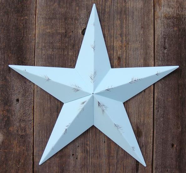 #EH10412 RUSTIC BARN STAR 10",16"24" DISTRESSED METAL WALL ART MULTI COLOR WESTERN HOME DECOR HANDMADE