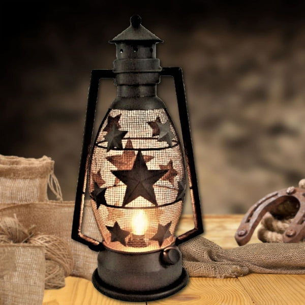 STAR LAMP METAL ART ELECTRIC LANTERN LAMP WESTERN HOME WALL DECOR NEW LIGHTING #EH12727