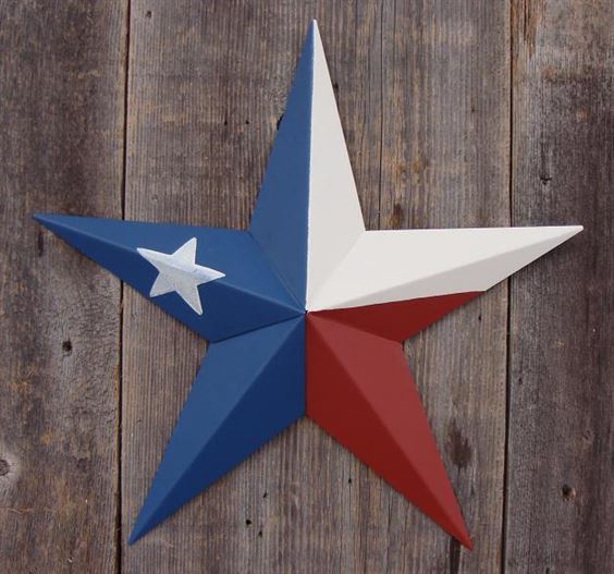 #EH10410 BARN STAR 10",16"24" METAL WALL ART MULTI COLOR WESTERN HOME DECOR HANDMADE