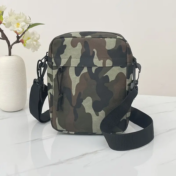 #EH11383 CAMO 7.9" RUGGED NYLON POUCH BAG MEGA EXTRA LARGE VERTICAL ZIPPER CLOSURE, BELT LOOP HOLSTER CELL PHONE TABLET CASE UNIVERSAL OVERSIZE