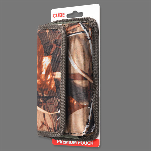#DE104 7" CUBE XL MEGA EXTRA LARGE RUGGED NYLON PHONE POUCH BELT LOOP HOLSTER CAMO CELL PHONE CASE UNIVERSAL OVERSIZE