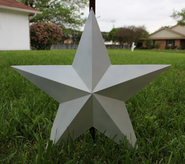 12",24",36" WHITE BARN STAR 5 POINT 3d METAL STAR OF DAVID WESTERN HOME DECOR HANDMADE #EH12630