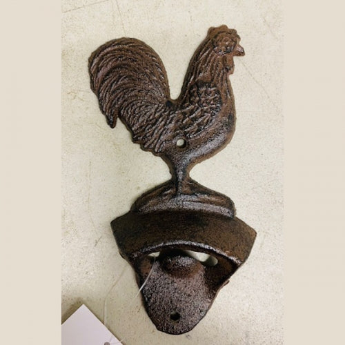 #SI_G122 ROOSTER BOTTLE OPENER CAST IRON METAL RUSTIC BAR PUB DECOR WESTERN HOME DECOR HANDMADE NEW