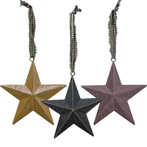 4.5" RUSTIC PRIMITIVE STAR ORNAMENT WESTERN HOME DECOR HANDMADE NEW - EH11555