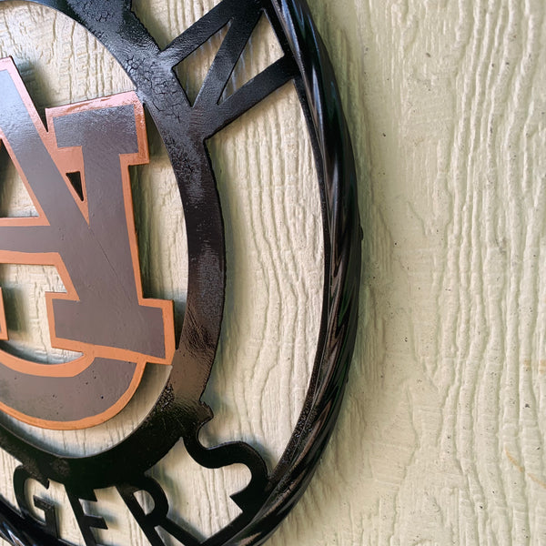 12", 18", 24", 32" AUBURN TIGERS CUSTOM METAL VINTAGE CRAFT SIGN WESTERN HOME DECOR HANDMADE