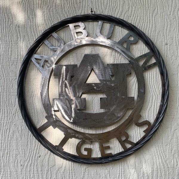 12", 18", 24", 32" AUBURN TIGERS CUSTOM RAW METAL VINTAGE SIGN TEAM WESTERN HOME DECOR HANDMADE