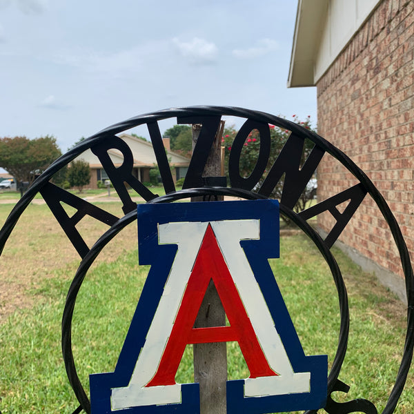 12", 18", 24", 32" ARIZONA WILDCATS CUSTOM METAL VINTAGE CRAFT SIGN TEAM WESTERN HOME DECOR HANDMADE