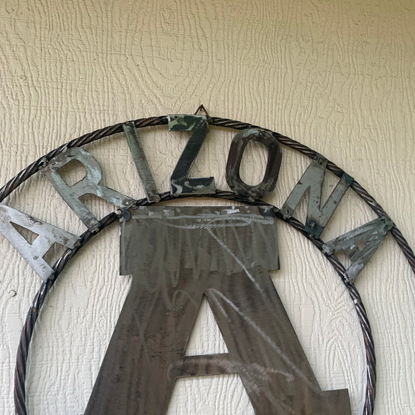 12", 18", 24", 32" ARIZONA WILDCATS CUSTOM RAW METAL VINTAGE CRAFT SIGN TEAM WESTERN HOME DECOR HANDMADE