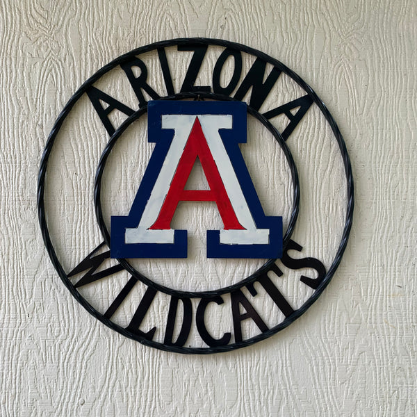 12", 18", 24", 32" ARIZONA WILDCATS CUSTOM METAL VINTAGE CRAFT SIGN TEAM WESTERN HOME DECOR HANDMADE