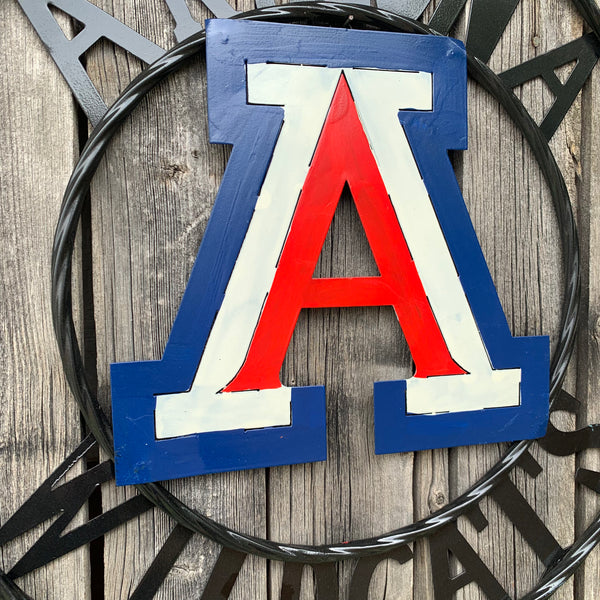 12", 18", 24", 32" ARIZONA WILDCATS CUSTOM METAL VINTAGE CRAFT SIGN TEAM WESTERN HOME DECOR HANDMADE