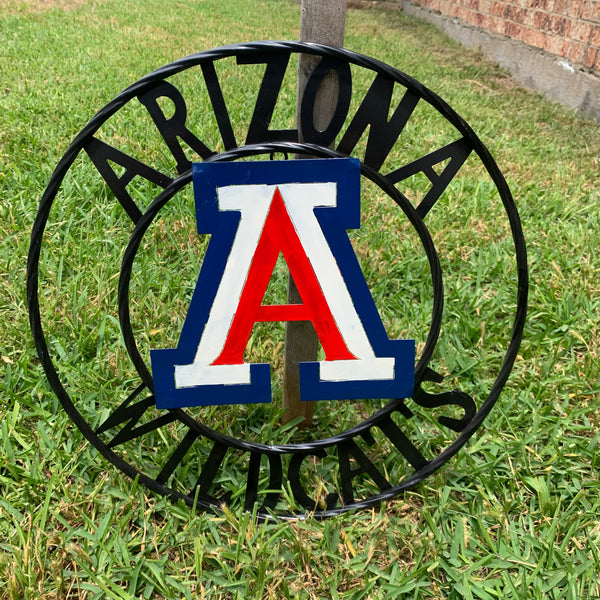 12", 18", 24", 32" ARIZONA WILDCATS CUSTOM METAL VINTAGE CRAFT SIGN TEAM WESTERN HOME DECOR HANDMADE