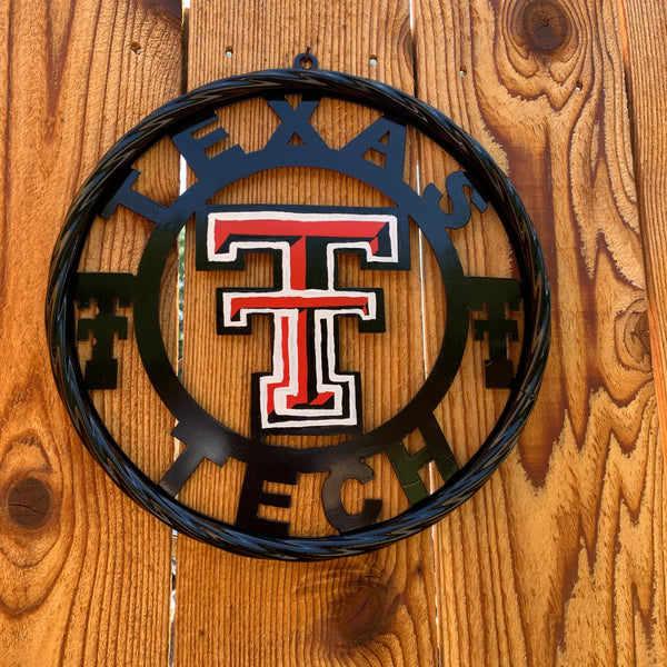 12", 18", 24", 32", 36" TEXAS TECH CUSTOM METAL VINTAGE CRAFT TEAM SIGN