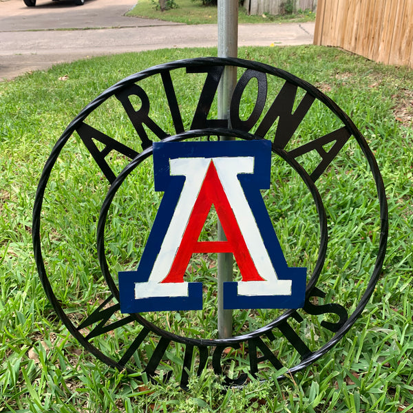 12", 18", 24", 32" ARIZONA WILDCATS CUSTOM METAL VINTAGE CRAFT SIGN TEAM WESTERN HOME DECOR HANDMADE