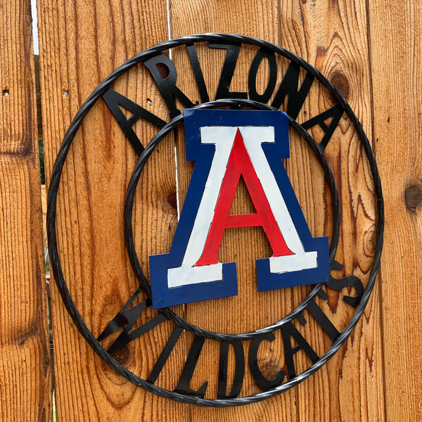 12", 18", 24", 32" ARIZONA WILDCATS CUSTOM METAL VINTAGE CRAFT SIGN TEAM WESTERN HOME DECOR HANDMADE