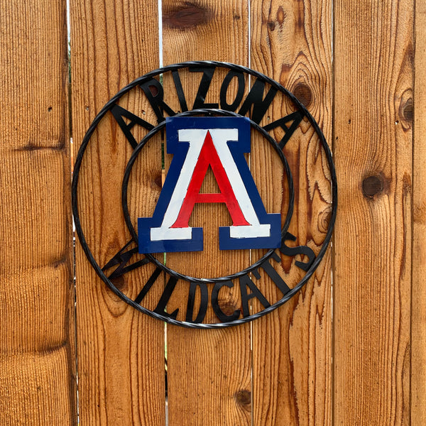 12", 18", 24", 32" ARIZONA WILDCATS CUSTOM METAL VINTAGE CRAFT SIGN TEAM WESTERN HOME DECOR HANDMADE