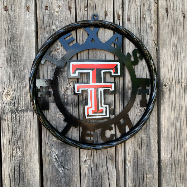 12", 18", 24", 32", 36" TEXAS TECH CUSTOM METAL VINTAGE CRAFT TEAM SIGN