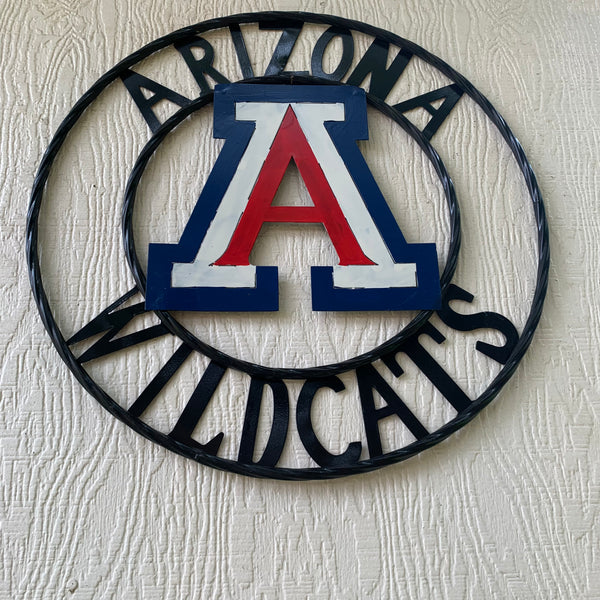 12", 18", 24", 32" ARIZONA WILDCATS CUSTOM METAL VINTAGE CRAFT SIGN TEAM WESTERN HOME DECOR HANDMADE