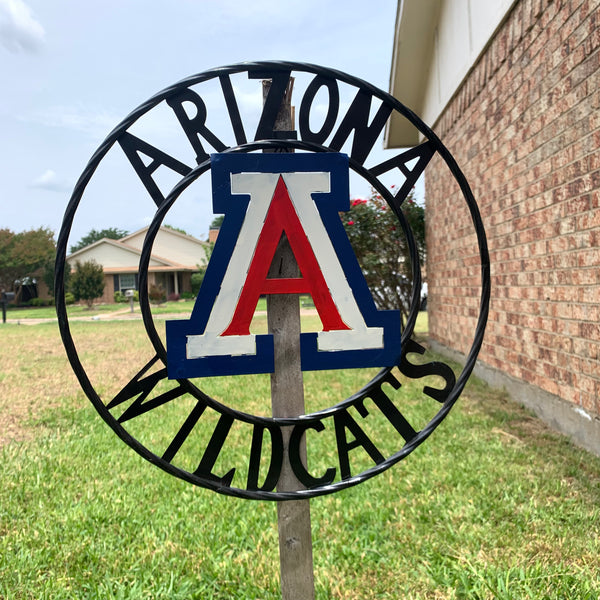 12", 18", 24", 32" ARIZONA WILDCATS CUSTOM METAL VINTAGE CRAFT SIGN TEAM WESTERN HOME DECOR HANDMADE