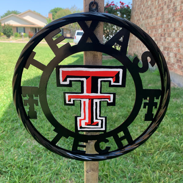 12", 18", 24", 32", 36" TEXAS TECH CUSTOM METAL VINTAGE CRAFT TEAM SIGN