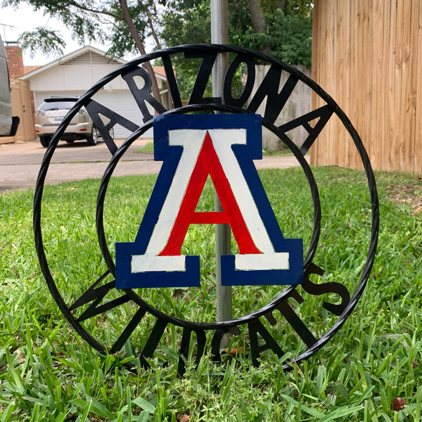 12", 18", 24", 32" ARIZONA WILDCATS CUSTOM METAL VINTAGE CRAFT SIGN TEAM WESTERN HOME DECOR HANDMADE