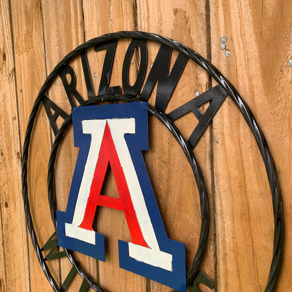 12", 18", 24", 32" ARIZONA WILDCATS CUSTOM METAL VINTAGE CRAFT SIGN TEAM WESTERN HOME DECOR HANDMADE