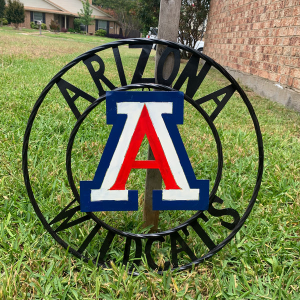 12", 18", 24", 32" ARIZONA WILDCATS CUSTOM METAL VINTAGE CRAFT SIGN TEAM WESTERN HOME DECOR HANDMADE