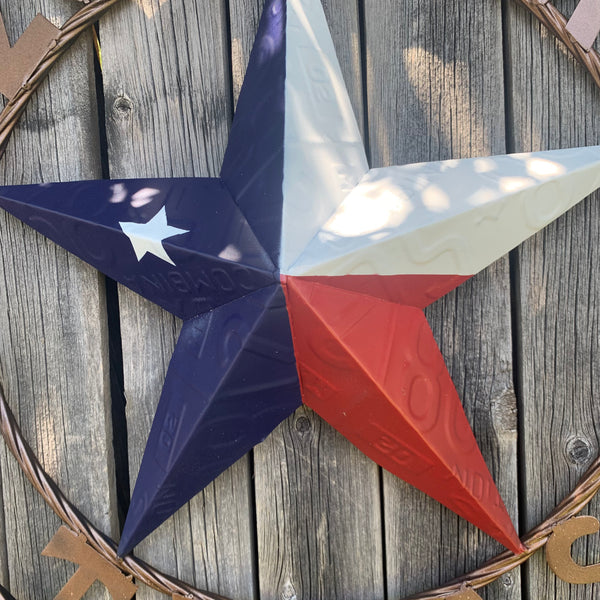 ZOLDAK TEXAS TX LICENSE PLATE STAR STYLE CUSTOM NAME STAR WITH TWISTED ROPE RING METAL WALL ART WESTERN HOME DECOR HANDMADE