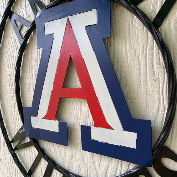 12", 18", 24", 32" ARIZONA WILDCATS CUSTOM METAL VINTAGE CRAFT SIGN TEAM WESTERN HOME DECOR HANDMADE