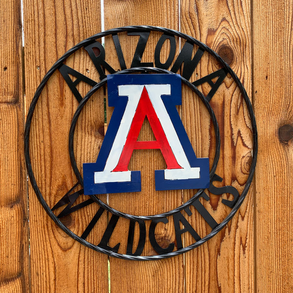 12", 18", 24", 32" ARIZONA WILDCATS CUSTOM METAL VINTAGE CRAFT SIGN TEAM WESTERN HOME DECOR HANDMADE