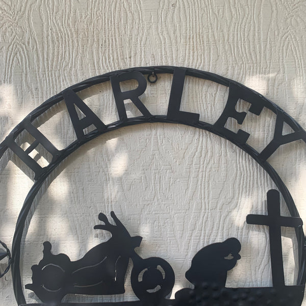 24",32" HARLEY DAVIDSON CUSTOM METAL VINTAGE CRAFT SIGN WESTERN HOME DECOR HANDMADE