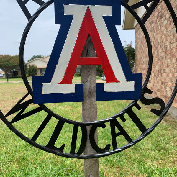 12", 18", 24", 32" ARIZONA WILDCATS CUSTOM METAL VINTAGE CRAFT SIGN TEAM WESTERN HOME DECOR HANDMADE