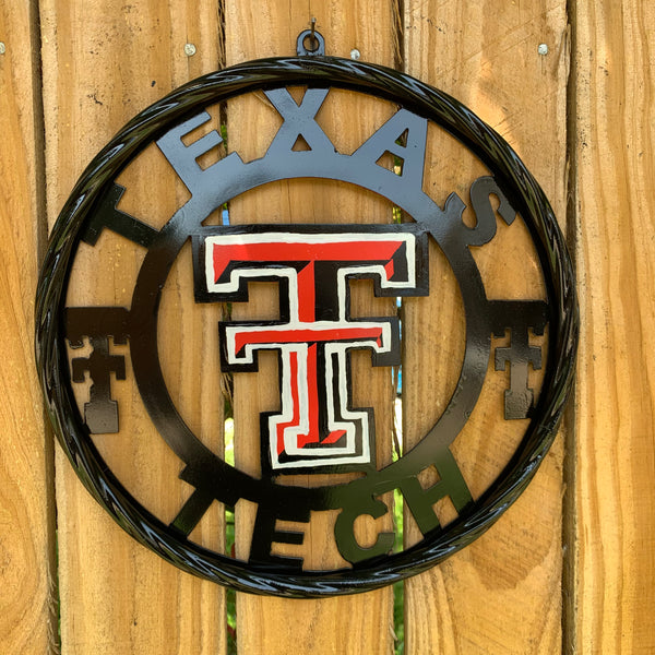 12", 18", 24", 32", 36" TEXAS TECH CUSTOM METAL VINTAGE CRAFT TEAM SIGN