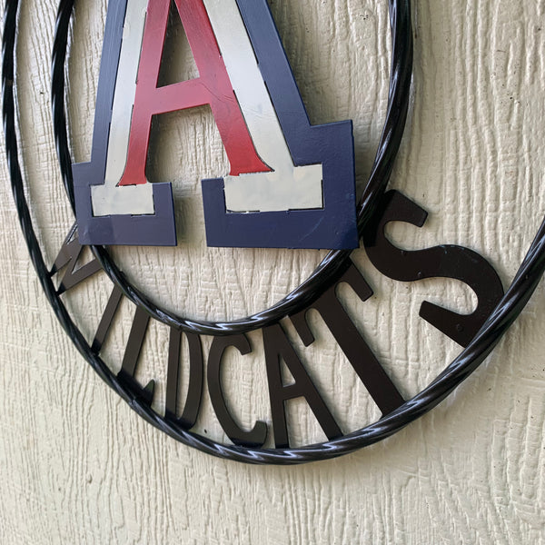 12", 18", 24", 32" ARIZONA WILDCATS CUSTOM METAL VINTAGE CRAFT SIGN TEAM WESTERN HOME DECOR HANDMADE