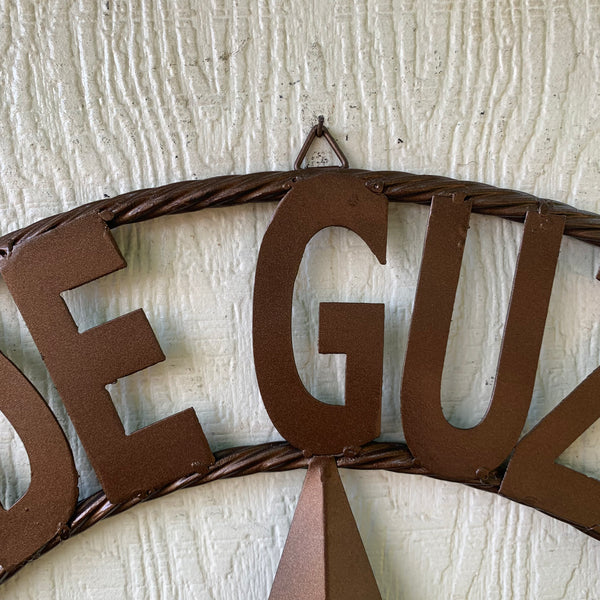 GUZMAN STYLE CUSTOM STAR NAME BARN METAL STAR 3d TWISTED ROPE RING WESTERN HOME DECOR RUSTIC  BRONZE HANDMADE 24",32",34",36",40",42",44",46",50"