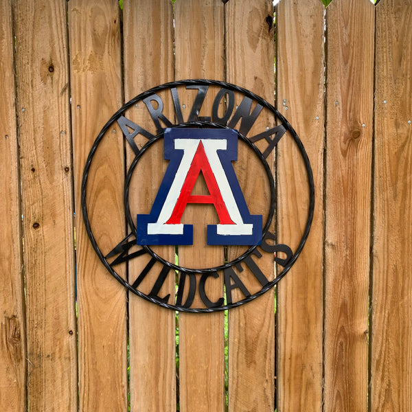 12", 18", 24", 32" ARIZONA WILDCATS CUSTOM METAL VINTAGE CRAFT SIGN TEAM WESTERN HOME DECOR HANDMADE