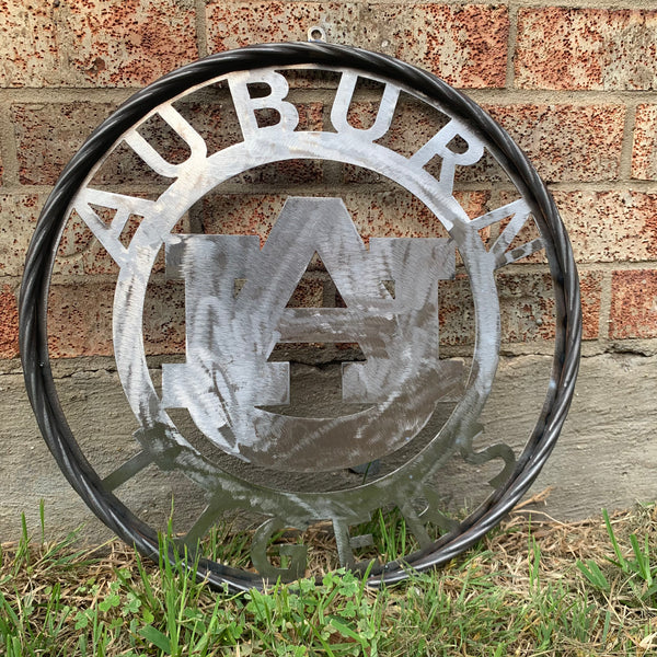 12", 18", 24", 32" AUBURN TIGERS CUSTOM RAW METAL VINTAGE SIGN TEAM WESTERN HOME DECOR HANDMADE