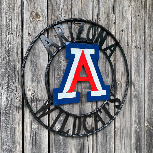 12", 18", 24", 32" ARIZONA WILDCATS CUSTOM METAL VINTAGE CRAFT SIGN TEAM WESTERN HOME DECOR HANDMADE