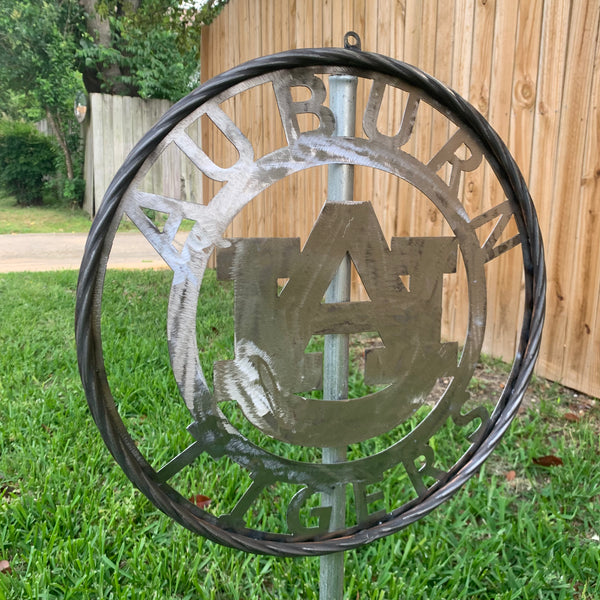 12", 18", 24", 32" AUBURN TIGERS CUSTOM RAW METAL VINTAGE SIGN TEAM WESTERN HOME DECOR HANDMADE